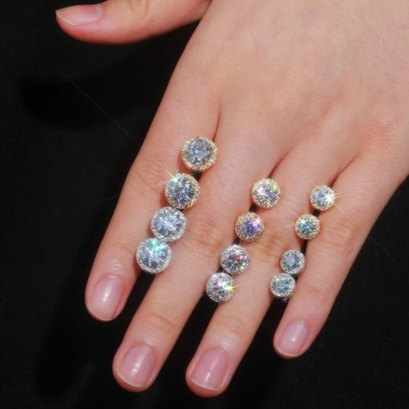 Certified 4ct. t.w. Diamond Brilliant Cut Halo Screw Back Earrings - Picture 6 of 15